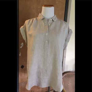 J Crew linen popover M  NWT